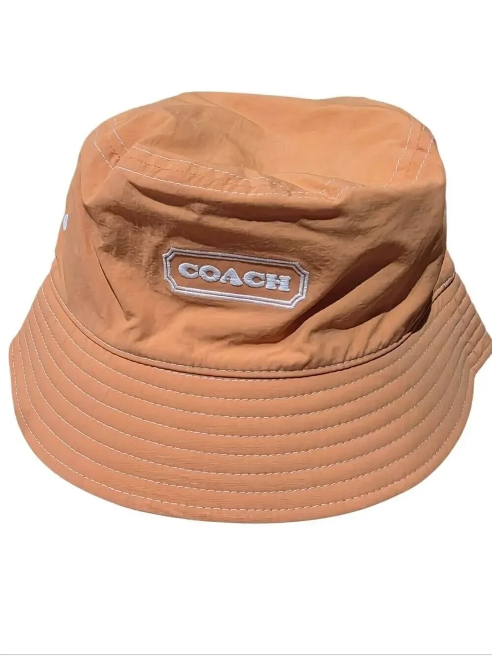 COACH BUCKET HAT WITH COACH PATCH IN COLOR FADED ORANGE
